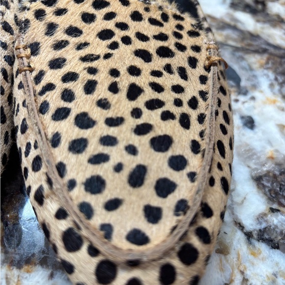 Express Leopard-Print Pointed Mule Slides - Tan/Black - Picture 3 of 7